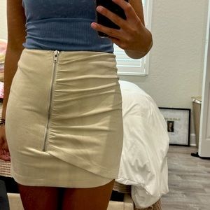 Suede beige skirt from Nordstrom